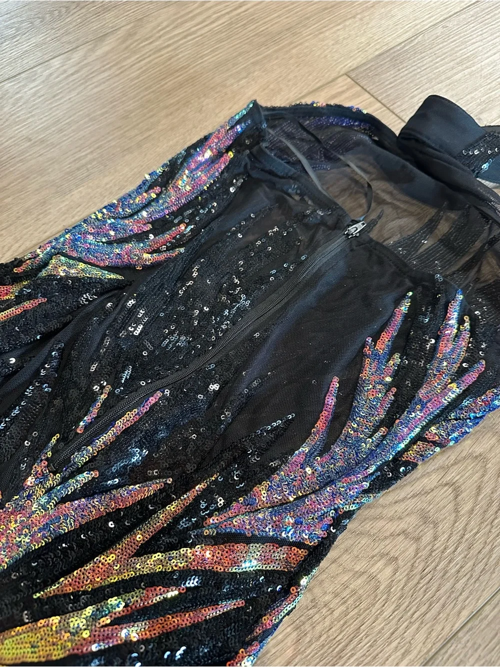Fashion Nova Black Sequin Cut Out Maxi Dress Halter Glitter Party Club Dress S - Picture 9 of 10